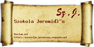 Szokola Jeremiás névjegykártya